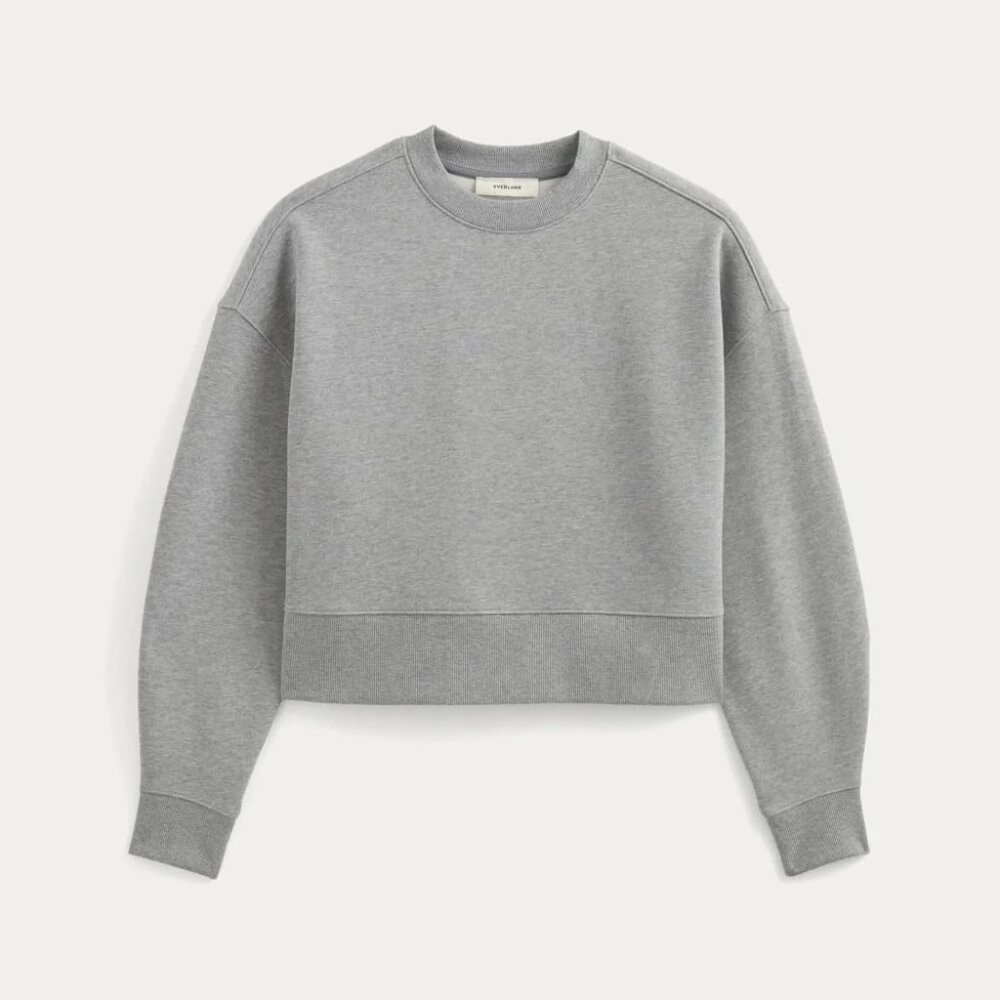 Everlane Luxe Fleece Sweatshirt in Vintage Heather Grey